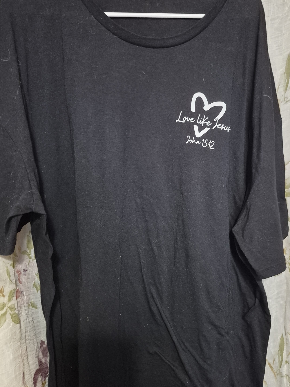 Love Like Jesus John 15:12 Black Graphic Men’s Shirt